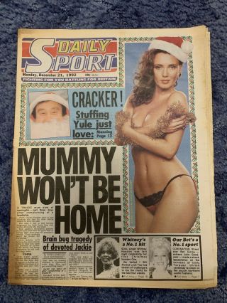 Sunday Sport 21 Dec 1992 Kathy Lloyd Linda Lusardi Jazeena Jenny Moss Dee Ivens