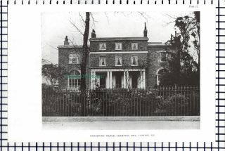 (6916) Durlstone Manor Champion Hill London / Bell Street Henley Print / Cutting