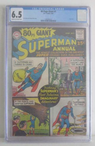 80 Page Giant 1 (superman) Silver Age - Dc Comics Cgc 6.  5 {generations}