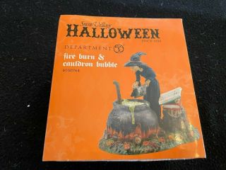 Dept 56 Halloween Village Accessory - Fire Burn & Cauldron Bubble