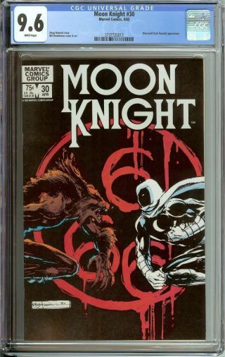 Moon Knight 30 Cgc 9.  6 White Pages // Werewolf Appearance