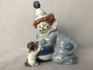 Lladro Figurine - Clown Pierrot With Puppy And Ball - 5278 - Orig.  Box