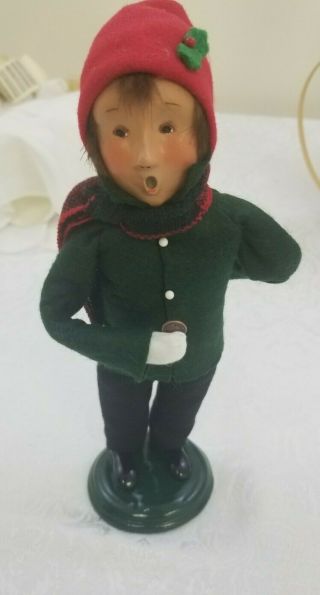 2000 Byers Choice Carolers Boy With Coin