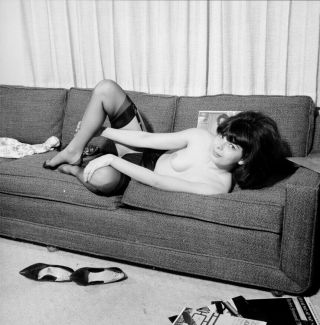 Vintage Pinup Negative & Photo 1960s Sexy Barbara Kane Nylons (nudes)