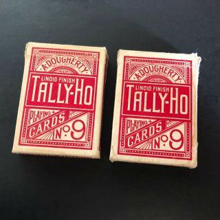Playing Cards Antique 2 Decks Tally - Ho Ohio Made No Bar Code / Upc