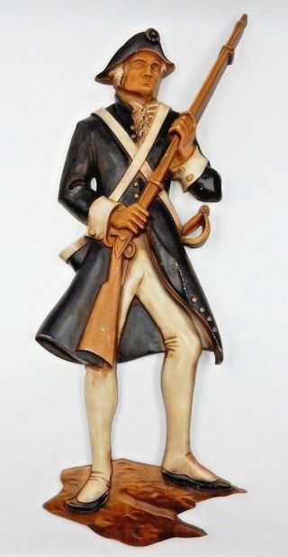 Sexton 21 " Continental Army Soldier Cast Iron Wall Hanging American Revolution