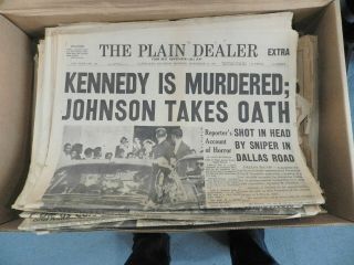 Vintage Cleveland Newspapers Jfk John F Kennedy Assassination & Others