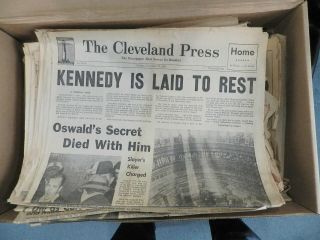 Vintage Cleveland Newspapers JFK John F Kennedy Assassination & Others 3