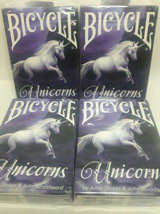 4 Deck Bicycle Unicorn Standard Poker Playing Cards Deck