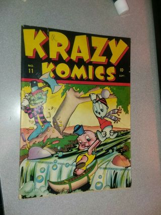 Krazy Komics 11 Timely Marvel Comics Golden Age Precode Funny Animal Cartoon