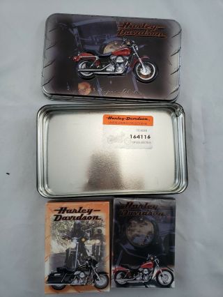 1999 Dyna Harley Davidson Limited Edition Tin & 2 Decks Playing Cards