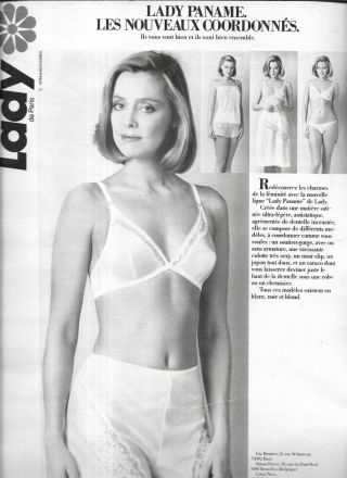 Pretty Woman In Lady Bra Panties Undies Vintage Lingerie Photo Ad Clipping
