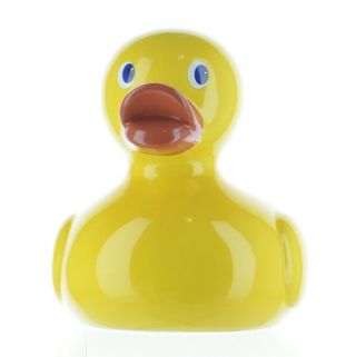 Giant Sized Yellow Rubber Duck Ceramic Planter By Teleflora 9” Tall