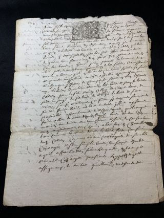 Antique Manuscript 1699