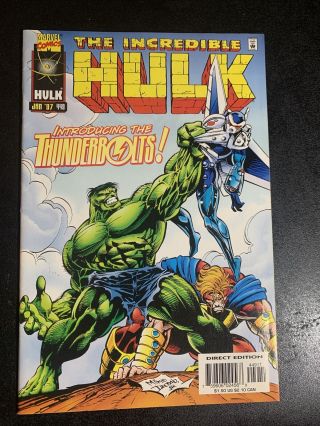Incredible Hulk 449 1st Print 1997 1st Appearance Of The Thunderbolts Nm