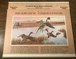 1972 Remington Peters Dupont Season Greetings Wall Calendar