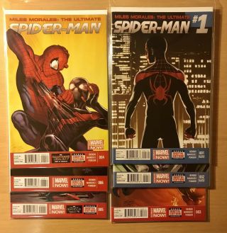 Miles Morales: The Ultimate Spider - Man 2014 1 - 6 (1 And 2 Second Print) 2nd Htf