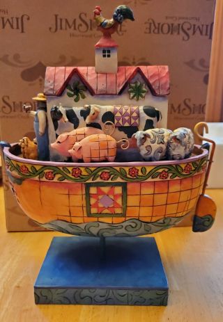 Jim Shore " Two By Two,  All Creatures Of Faith " Enesco Noahs Ark