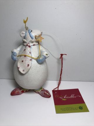 Patience Brewster Dept 56 Krinkles Christmas Holiday Mouse 2003 Ornament Euc