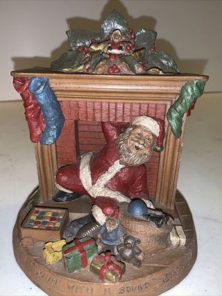 Down With A Bound Gnome - Tom Clark 80,  1991 Christmas Santa - Cairn Studio