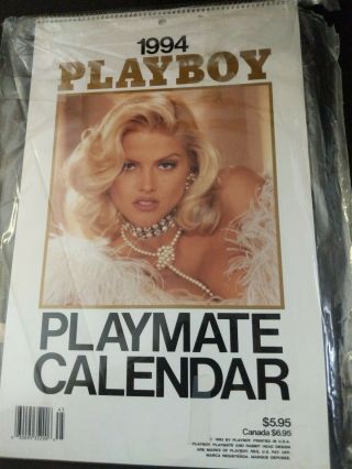 Playboy 1994 Playmate Wall Calendar Anna Nicole Smith In Plastic