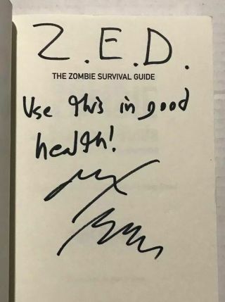 Zombie Survival Guide Book Autographed Signed By Max Brooks 1st Edition 3