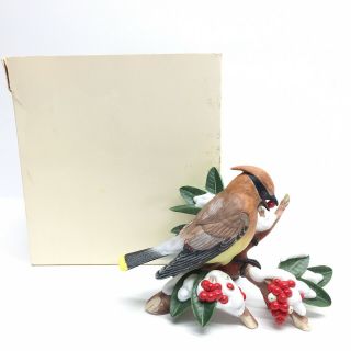 The Lenox 2006 Handcrafted Porcelain Figure Cedar Waxwing Limited Edition