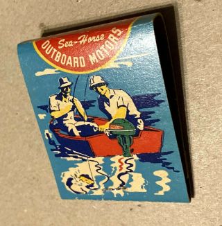 Vintage 1950’s Nos Johnson Sea - Horse Outboard Motors Match Book Matches Ad