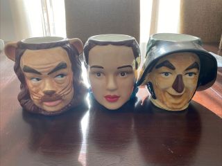 Rare - The Wizard Of Oz - Cowardly Lion,  Dorothy And Scarecrow - Star Jars Mugs
