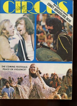 3 Circus Rock Magazines March 1970 June 1971 March 1972 All Have Pages Out