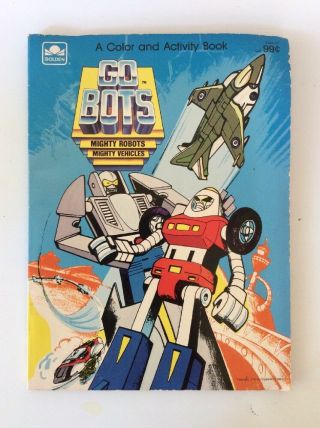 Vintage 1980’s,  Go Bots,  Coloring Book,  Cartoon,  Robots,  Transformer