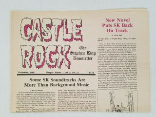 Castle Rock The Stephen King Newsletter.  Vol.  5 11.  The Dark Half.  Soundtracks