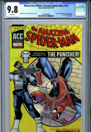 Wizard Ace Edition: Spider - Man 129 (2002) Marvel Cgc 9.  8 Punisher