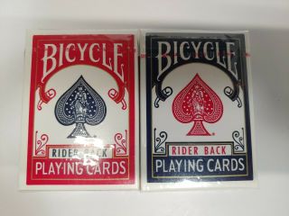 Bicycle Rider Back Playing Cards Set Of 2 Red And Blue Poker 808 Ohio