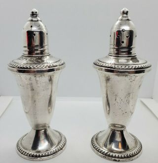Vintage Duchin Creation Sterling Silver Salt & Pepper Shakers Stamped Weighted
