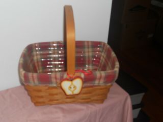 Longaberger Spring Basket (1988) W/ 2 Liners And A Plastic Protector