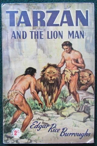 Tarzan And The Lion Man Edgar Rice Burroughs Goulden - Allen British Ed 1950s Nf
