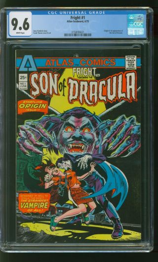 Fright 1 Cgc 9.  6 Nm,  Origin & 1st App Of The Son Of Dracula Frank Thorne Cover