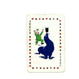 Rare Vintage " Guinness Brewery (seal) " Joker Playing Card S46