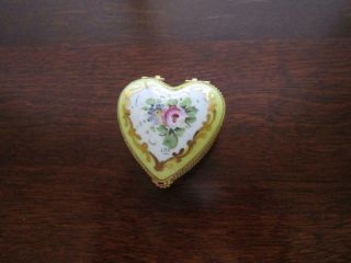 Vintage Heart Shape Limoges Trinket Box Decor Main