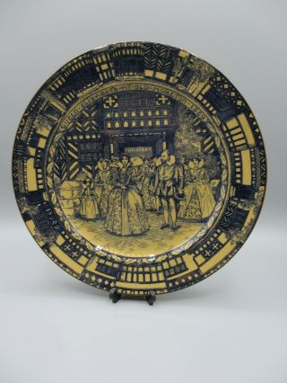 Brown 10 " Royal Doulton Plate " Queen Elizabeth At Old Moreton 1589 "