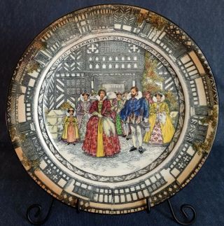 Royal Doulton Queen Elizabeth At Old Moreton - 1589 10½ " Dinner Plate