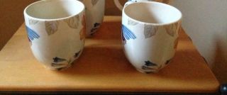 Longaberger Botanical Fields Coffee Mugs Set Of 4