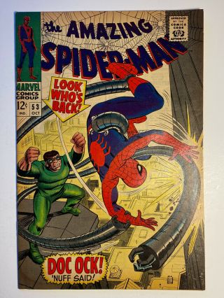 The Spider - Man 53 (oct 1967,  Marvel) Gwen Stacy 1st Date.  8.  0