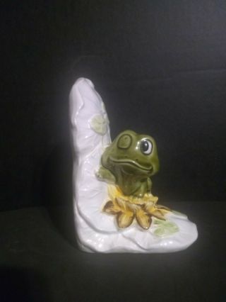Rare Vintage 1 Bookend Sears Roebuck Co Frog On Lily Pads Winking Neil The Frog