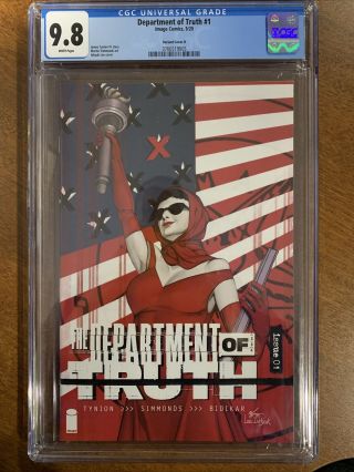 Department Of Truth 1 - Cgc 9.  8 - Image Comics - Variant Cover D 1:25