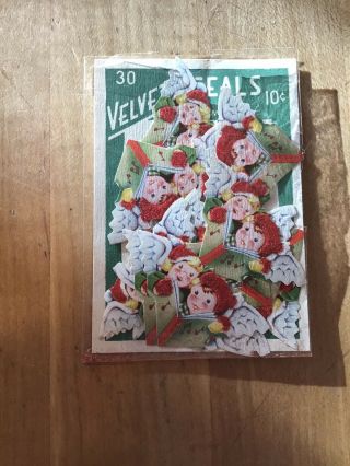 3 Packages Of Vintage Christmas Gift Seals