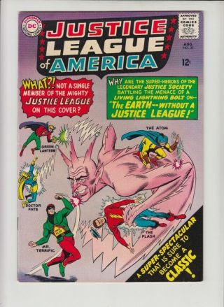 Justice League Of America 37 Vf - 1st Silver Age Appearance Of Mr Terrific
