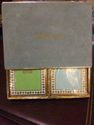 Tiffany & Co.  2 Decks Playing Cards & Case Monogram