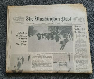 February 12,  1983,  The Washington Post,  Snow Torm And Michael Jordan Articles